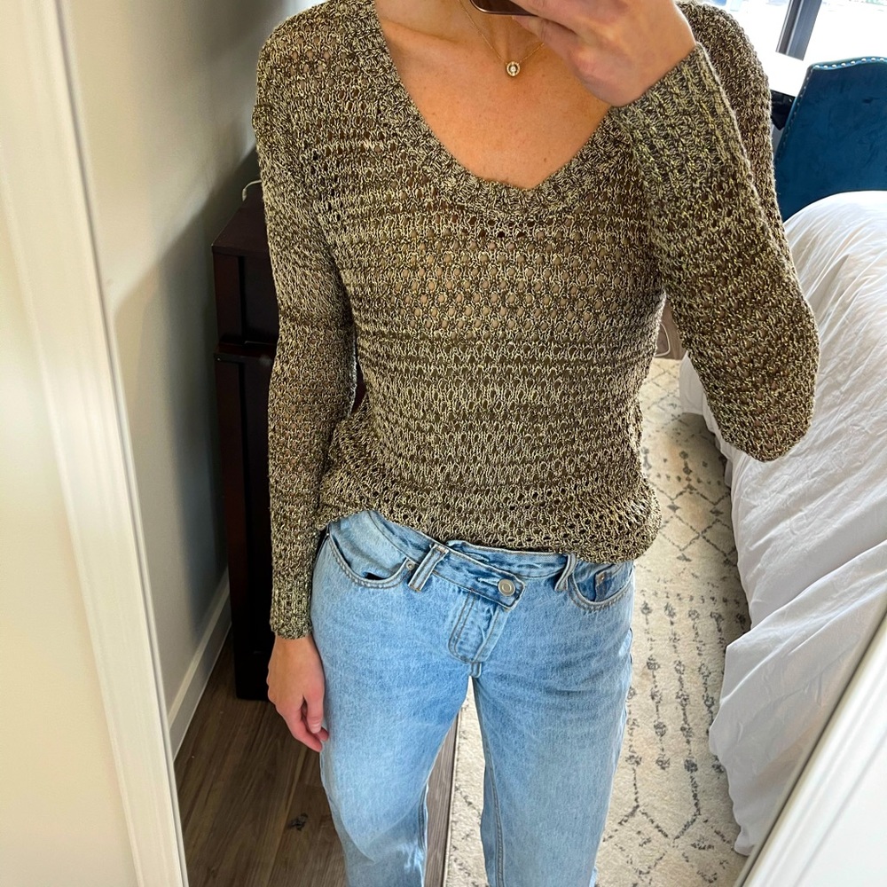 Ecote Gold Sparkly Sweater